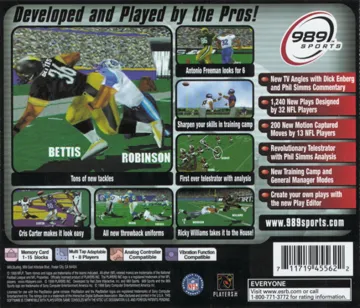 NFL GameDay 2000 (US) box cover back